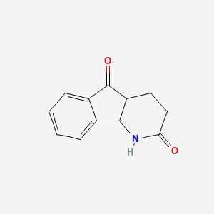 molecular formula C12H11NO2 B12584915 1H-Indeno[1,2-b]pyridine-2,5-dione 
