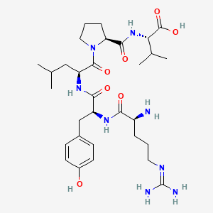 molecular formula C31H50N8O7 B12584919 N~5~-(Diaminomethylidene)-L-ornithyl-L-tyrosyl-L-leucyl-L-prolyl-L-valine CAS No. 287733-36-2