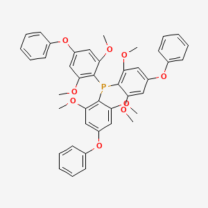 molecular formula C42H39O9P B12584953 Tris(2,6-dimethoxy-4-phenoxyphenyl)phosphane CAS No. 647841-52-9