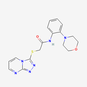 molecular formula C17H18N6O2S B12584962 N-[2-(4-Morpholinyl)phenyl]-2-([1,2,4]triazolo[4,3-a]pyrimidin-3-ylsulfanyl)acetamide 