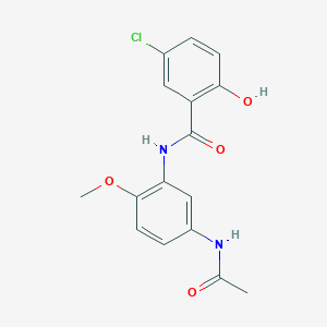 molecular formula C16H15ClN2O4 B12584974 N-(5-Acetamido-2-methoxyphenyl)-5-chloro-2-hydroxybenzamide CAS No. 634185-24-3
