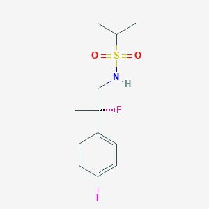 molecular formula C12H17FINO2S B12585032 N-[(2S)-2-Fluoro-2-(4-iodophenyl)propyl]propane-2-sulfonamide CAS No. 305446-86-0
