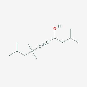 molecular formula C14H26O B12585048 2,7,7,9-Tetramethyldec-5-yn-4-ol CAS No. 603203-34-5