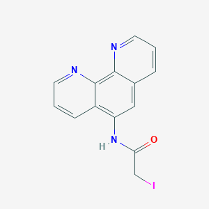 molecular formula C14H10IN3O B1258509 2-Iodo-N-(1,10-phenanthrolin-5-YL)acetamide CAS No. 111047-29-1