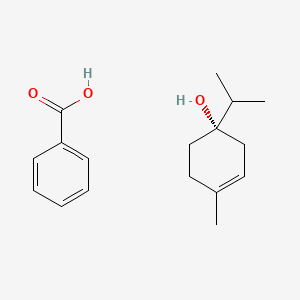molecular formula C17H24O3 B12585104 benzoic acid;(1S)-4-methyl-1-propan-2-ylcyclohex-3-en-1-ol CAS No. 608522-90-3