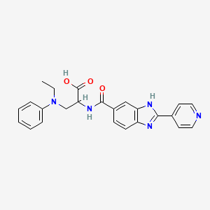 molecular formula C24H23N5O3 B12585134 L-Alanine, 3-(ethylphenylaMino)-N-[[2-(4-pyridinyl)-1H-benziMidazol-6-yl]carbonyl]- 