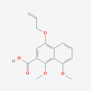 molecular formula C16H16O5 B12585144 2-Naphthalenecarboxylic acid, 1,8-dimethoxy-4-(2-propenyloxy)- CAS No. 591749-81-4