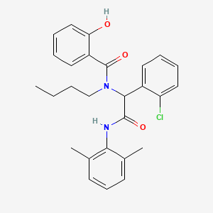 molecular formula C27H29ClN2O3 B12585153 N-Butyl-N-{1-(2-chlorophenyl)-2-[(2,6-dimethylphenyl)amino]-2-oxoethyl}-2-hydroxybenzamide CAS No. 293764-39-3