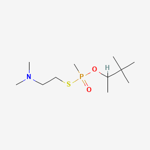 molecular formula C11H26NO2PS B1258516 Pinacolyl S-(2-dimethylaminoethyl)methylphosphonothioate CAS No. 34388-36-8