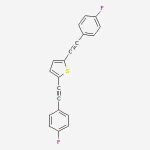 molecular formula C20H10F2S B12585160 2,5-Bis[(4-fluorophenyl)ethynyl]thiophene CAS No. 647375-70-0