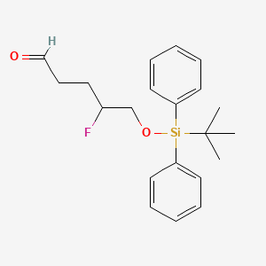 molecular formula C21H27FO2Si B12585164 5-{[tert-Butyl(diphenyl)silyl]oxy}-4-fluoropentanal CAS No. 645413-05-4