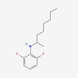molecular formula C14H21F2N B12585181 Benzenamine, 2,6-difluoro-N-(1-methylheptyl)- CAS No. 646026-92-8