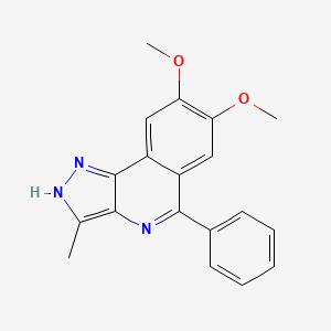 molecular formula C19H17N3O2 B12585198 7,8-Dimethoxy-3-methyl-5-phenyl-1H-pyrazolo[4,3-c]isoquinoline CAS No. 645417-87-4