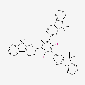 molecular formula C51H39F3 B12585220 2,2',2''-(2,4,6-Trifluorobenzene-1,3,5-triyl)tris(9,9-dimethyl-9H-fluorene) CAS No. 602331-42-0