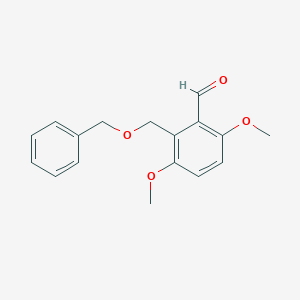 molecular formula C17H18O4 B12585237 Benzaldehyde, 3,6-dimethoxy-2-[(phenylmethoxy)methyl]- CAS No. 649774-68-5