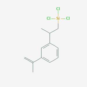 molecular formula C12H15Cl3Si B12585254 Trichloro{2-[3-(prop-1-en-2-yl)phenyl]propyl}silane CAS No. 634148-43-9