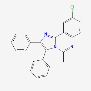 molecular formula C23H16ClN3 B12585264 9-Chloro-5-methyl-2,3-diphenylimidazo[1,2-C]quinazoline CAS No. 646534-31-8