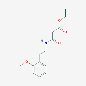 molecular formula C14H19NO4 B12585268 Propanoic acid, 3-[[2-(2-methoxyphenyl)ethyl]amino]-3-oxo-, ethyl ester CAS No. 500869-15-8