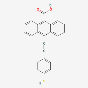 molecular formula C23H14O2S B12585272 10-[(4-Sulfanylphenyl)ethynyl]anthracene-9-carboxylic acid CAS No. 646501-13-5