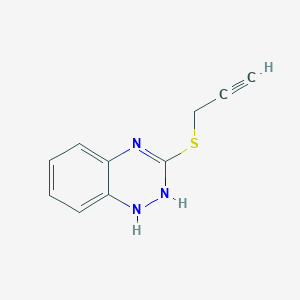 molecular formula C10H9N3S B12585276 3-(2-Propynylthio)-1,2-dihydro-1,2,4-benzotriazine CAS No. 203114-65-2