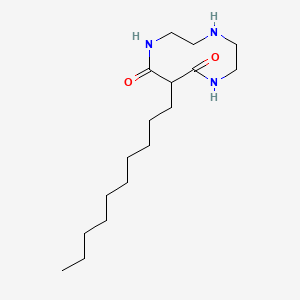 molecular formula C17H33N3O2 B1258528 3-Decyl-1,5,8-triazacyclodecane-2,4-dione CAS No. 147150-88-7
