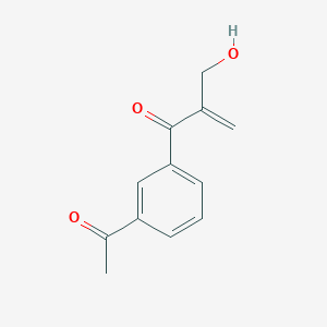 molecular formula C12H12O3 B12585286 1-(3-Acetylphenyl)-2-(hydroxymethyl)prop-2-en-1-one CAS No. 648416-47-1
