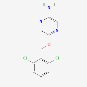 molecular formula C11H9Cl2N3O B12585288 5-[(2,6-Dichlorophenyl)methoxy]pyrazin-2-amine CAS No. 642084-54-6