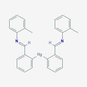 molecular formula C28H24HgN2 B12585298 Bis(2-{(E)-[(2-methylphenyl)imino]methyl}phenyl)mercury CAS No. 424833-72-7