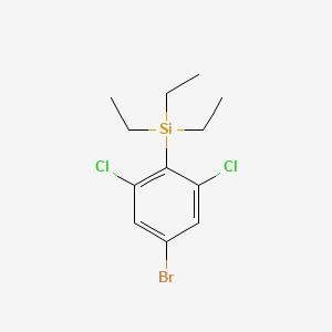 molecular formula C12H17BrCl2Si B12585305 Silane, (4-bromo-2,6-dichlorophenyl)triethyl- CAS No. 650598-50-8
