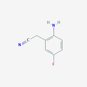 molecular formula C8H7FN2 B12585320 2-(2-Amino-5-fluorophenyl)acetonitrile CAS No. 600710-17-6