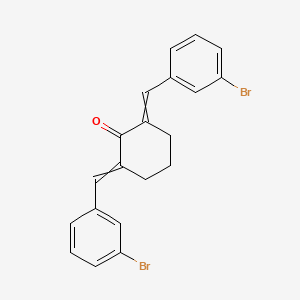 molecular formula C20H16Br2O B12585323 Cyclohexanone, 2,6-bis[(3-bromophenyl)methylene]- CAS No. 443779-46-2