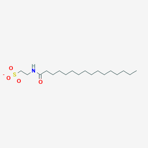 molecular formula C18H36NO4S- B1258533 N-hexadecanoyltaurine(1-) 