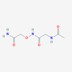 molecular formula C6H11N3O4 B12585338 N~2~-Acetyl-N-(2-amino-2-oxoethoxy)glycinamide 