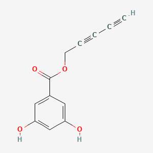 molecular formula C12H8O4 B12585345 2,4-Pentadiyn-1-yl 3,5-dihydroxybenzoate CAS No. 623176-87-4