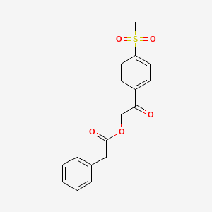 molecular formula C17H16O5S B12585356 2-[4-(Methanesulfonyl)phenyl]-2-oxoethyl phenylacetate CAS No. 201737-94-2