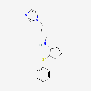 molecular formula C17H23N3S B12585424 N-[3-(1H-Imidazol-1-yl)propyl]-2-(phenylsulfanyl)cyclopentan-1-amine CAS No. 648419-46-9