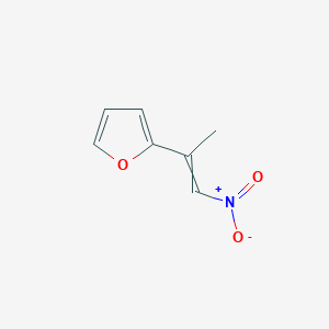molecular formula C7H7NO3 B12585448 2-(1-Nitroprop-1-en-2-yl)furan CAS No. 615552-96-0