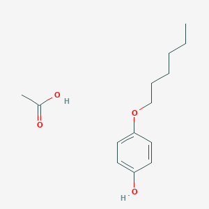 molecular formula C14H22O4 B12585462 Acetic acid--4-(hexyloxy)phenol (1/1) CAS No. 301336-57-2