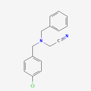 molecular formula C16H15ClN2 B12585470 Acetonitrile, [[(4-chlorophenyl)methyl](phenylmethyl)amino]- CAS No. 634889-11-5