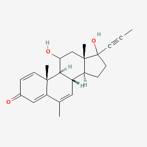 (8S,9S,10R,13S,14S)-11,17-dihydroxy-6,10,13-trimethyl-17-prop-1-ynyl-9,11,12,14,15,16-hexahydro-8H-cyclopenta[a]phenanthren-3-one