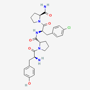 molecular formula C28H34ClN5O5 B12585527 L-Prolinamide, L-tyrosyl-L-prolyl-4-chloro-D-phenylalanyl- CAS No. 649773-54-6