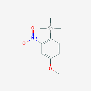 molecular formula C10H15NO3Sn B12585596 Stannane, (4-methoxy-2-nitrophenyl)trimethyl- CAS No. 269066-76-4