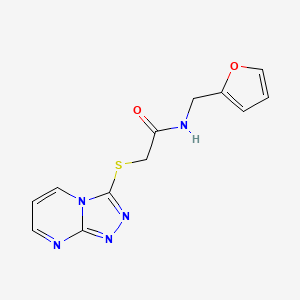 molecular formula C12H11N5O2S B12585616 N-(2-Furylmethyl)-2-([1,2,4]triazolo[4,3-a]pyrimidin-3-ylsulfanyl)acetamide 