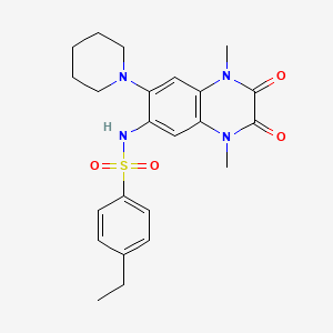 N-[1,4-dimethyl-2,3-dioxo-7-(1-piperidinyl)-6-quinoxalinyl]-4-ethylbenzenesulfonamide
