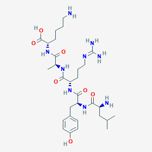 molecular formula C30H51N9O7 B12585647 L-Leucyl-L-tyrosyl-N~5~-(diaminomethylidene)-L-ornithyl-L-alanyl-L-lysine CAS No. 635317-26-9