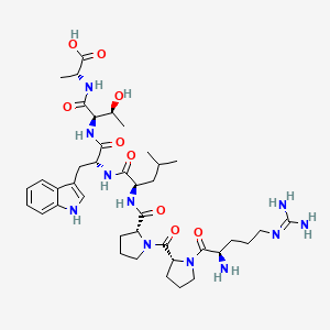 molecular formula C40H61N11O9 B12585652 N~5~-(Diaminomethylidene)-D-ornithyl-D-prolyl-D-prolyl-D-leucyl-D-tryptophyl-D-threonyl-D-alanine CAS No. 650637-34-6