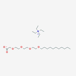 molecular formula C27H57NO6 B12585677 N,N,N-Triethylethanaminium 3,6,9,12-tetraoxatricosan-1-oate CAS No. 596121-44-7