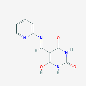 molecular formula C10H8N4O3 B12585694 5-[(pyridin-2-ylamino)methylidene]pyrimidine-2,4,6(1H,3H,5H)-trione CAS No. 307975-70-8
