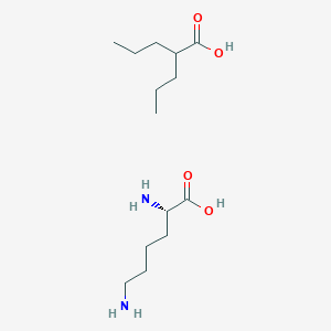 (2S)-2,6-diaminohexanoic acid;2-propylpentanoic acid