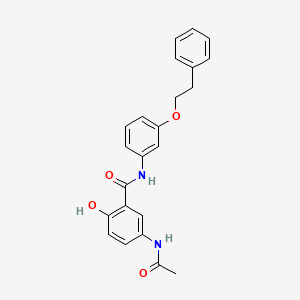 molecular formula C23H22N2O4 B12585776 5-Acetamido-2-hydroxy-N-[3-(2-phenylethoxy)phenyl]benzamide CAS No. 648922-44-5